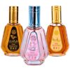 Lattafa Perfumes Yara, Qaed Al Fursan & Raghba